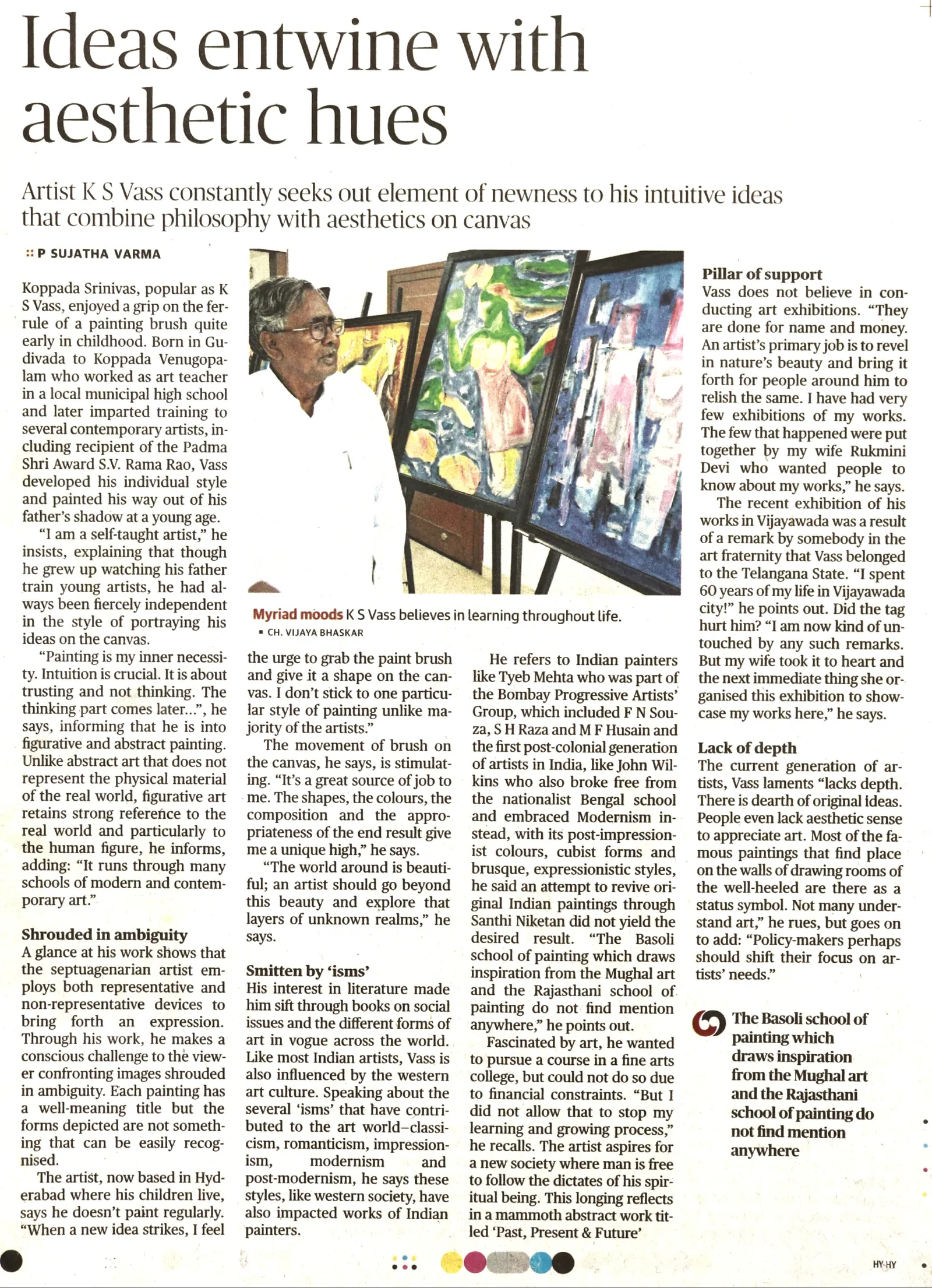 Ideas entwine with aesthetic hues newspaper profile